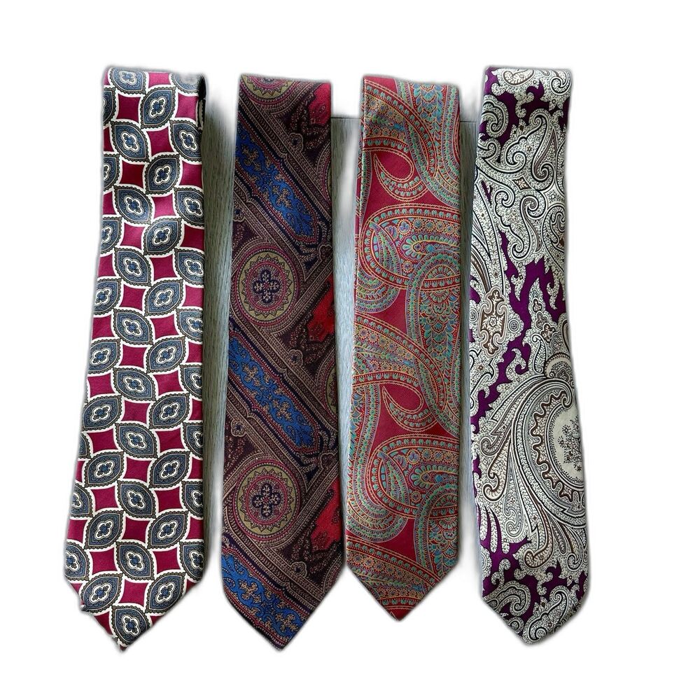 GIANFRANCO FERRE Men's 100% Silk Necktie ITALY Luxury Liberty BUNDLE